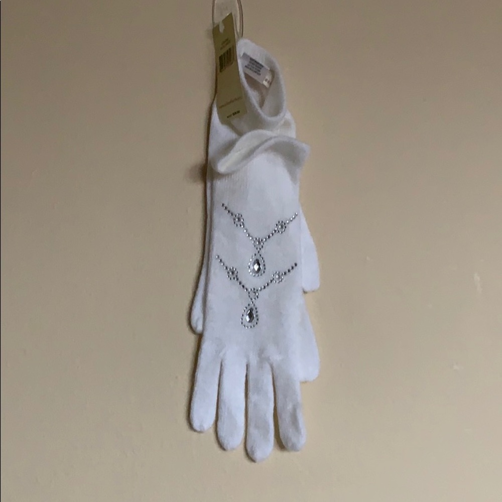 NWT acrylic warm wool white winter gloves